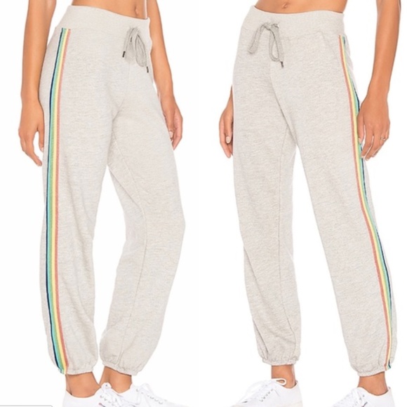 Anthropologie Pants - Anthropologie Sundry Rainbow Stripe Joggers